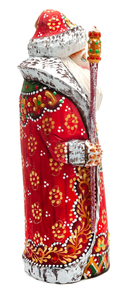 200 mm Santa Claus hand carved and painted wooden statue (by Natalia Workshop)