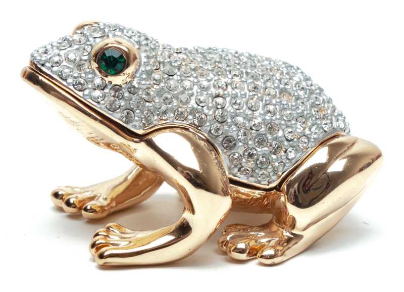 35 mm Frog with the Rhinestones Jewellery Box