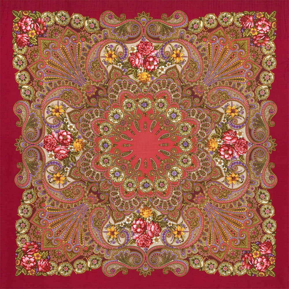 Shop Thick Woolen Fabric Shawls with Silk Fringe 148x148 cm Шаль «Василиса» online at Skazka.site | Eligible for fast shipping and free returns. Шаль «Василиса»