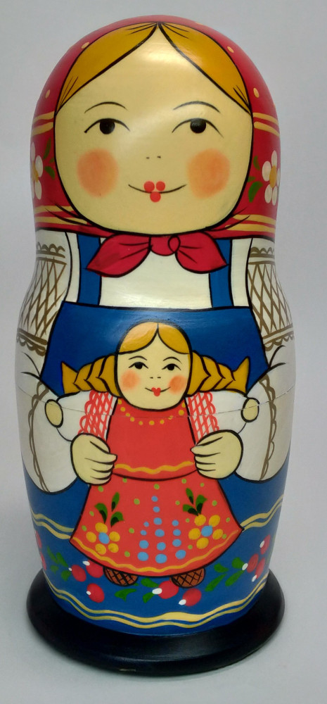 Shop Exclusive Nesting Dolls 160 mm Mistress with Doll hand painted Traditional Russian Wooden Matryoshka doll 5 pcs (by Igor Malyutin) online at Skazka.site | Eligible for fast shipping and free returns. 160 mm Mistress with Doll hand painted Traditional Russian Wooden Matryoshka doll 5 pcs (by Igor Malyutin)