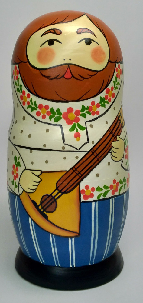 Shop Exclusive Nesting Dolls 160 mm Man with Balalayka hand painted Traditional Russian Wooden Matryoshka doll 5 pcs (by Igor Malyutin) online at Skazka.site | Eligible for fast shipping and free returns. 160 mm Man with Balalayka hand painted Traditional Russian Wooden Matryoshka doll 5 pcs (by Igor Malyutin)