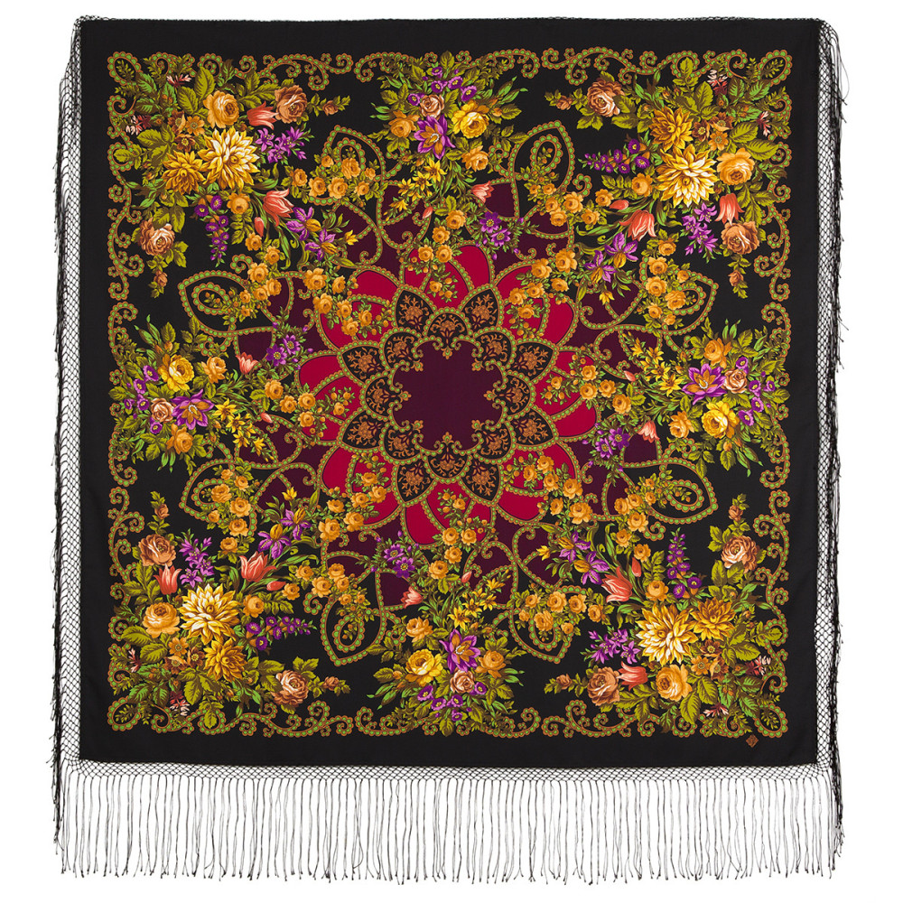 Shop Thick Woolen Fabric Shawls with Silk Fringe 148x148 cm Шаль «Цыганка Аза» online at Skazka.site | Eligible for fast shipping and free returns. Шаль «Цыганка Аза»