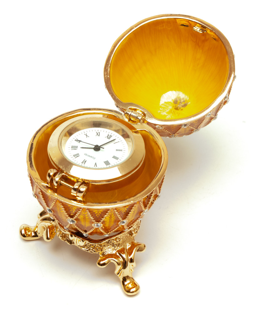70 mm Golden Easter Egg with the Clock