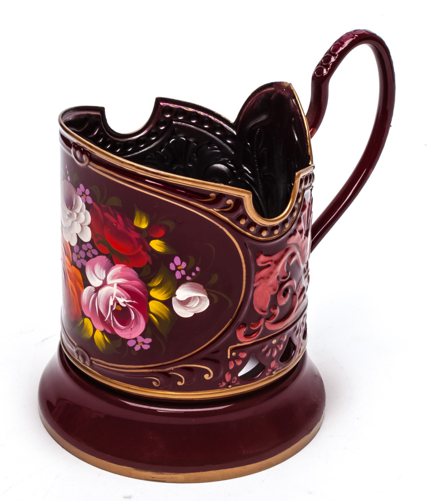 Zhostovo Patterns Tea Glass Holder