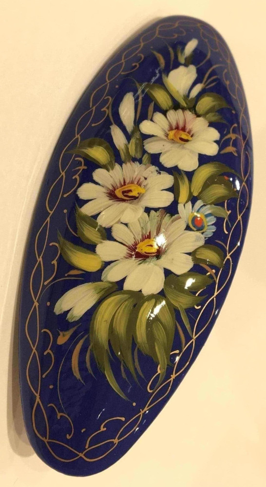 Lada Hair Clip Hand Painted Zhostovo Art