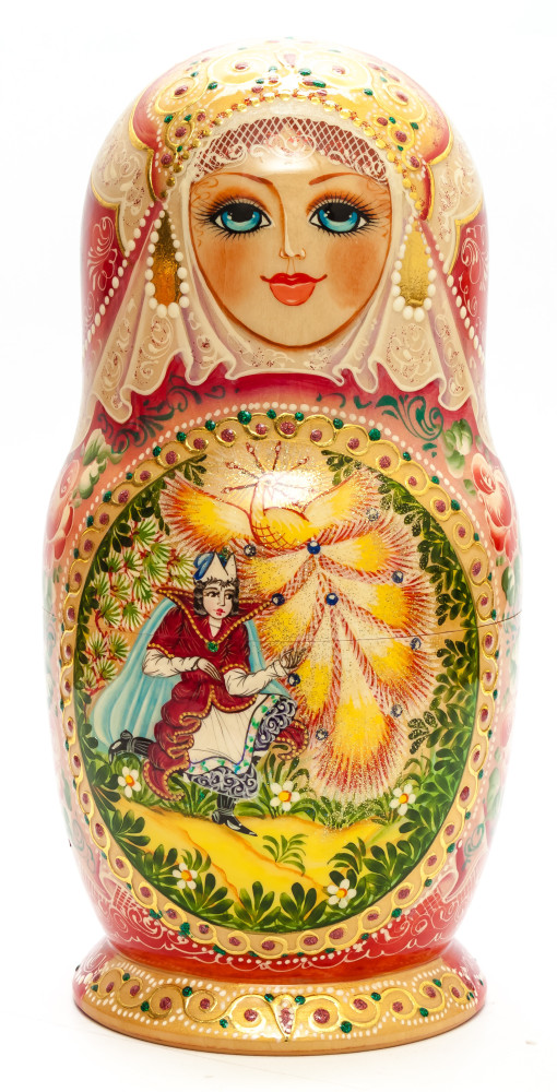 Shop Exclusive Nesting Dolls 300 mm Firebird hand painted on Wooden Matryoshka doll 10 pcs (by Golden Cockerel Studio) online at Skazka.site | Eligible for fast shipping and free returns. 300 mm Firebird hand painted on Wooden Matryoshka doll 10 pcs (by Golden Cockerel Studio)