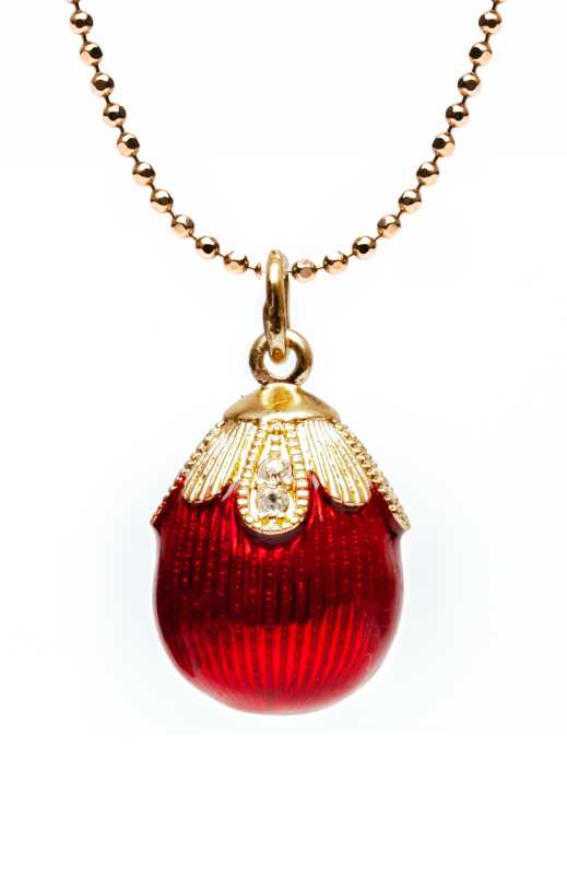  Water Drop Red Egg Pendant
