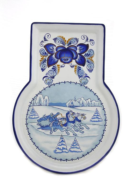 Winter Troika Hand Painted Electric Samovar Kettle with Teapot and Tray