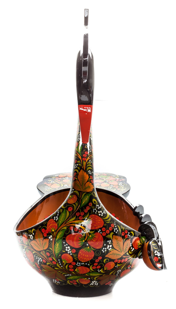 235x390 mm Duck Khokhloma hand painted wooden Ladle for Wine with small Ladles
