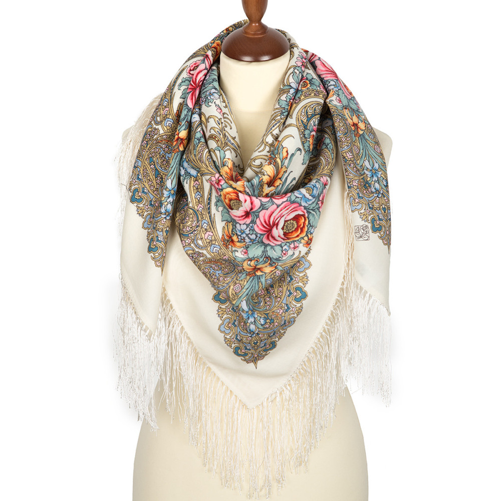 Shop Double-Thread Woolen Yarn Scarves 110х110 cm Платок «Март» online at Skazka.site | Eligible for fast shipping and free returns. Платок «Март»