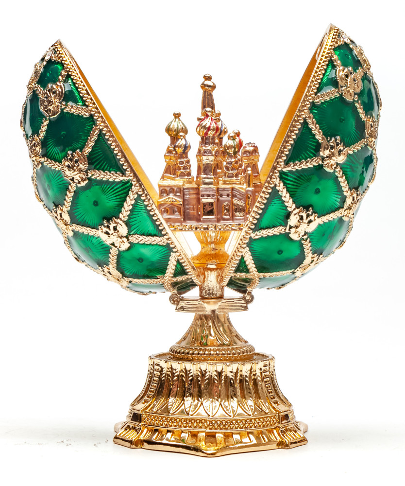 115 mm Saint Basil Cathedral Green Easter Egg