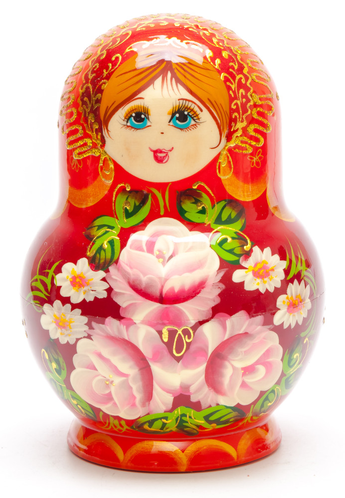 160 mm Summer Flowers Matryoshka Doll 10 pcs (by Summer Shine)