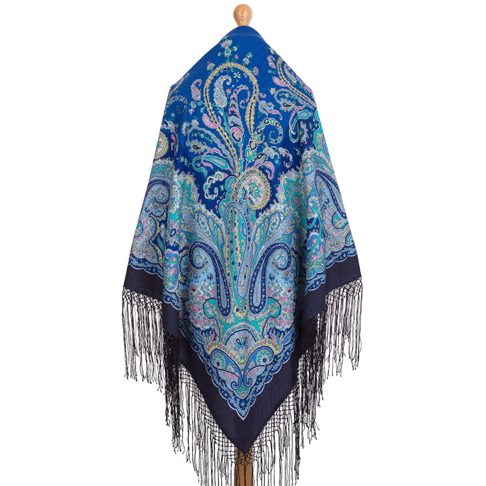 Shop Thick Woolen Fabric Shawls with Silk Fringe 148x148 cm Шаль «Караван» online at Skazka.site | Eligible for fast shipping and free returns. Шаль «Караван»