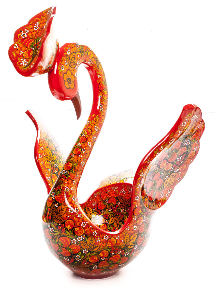 425x450 mm Duck Khokhloma hand painted wooden Ladle for Wine