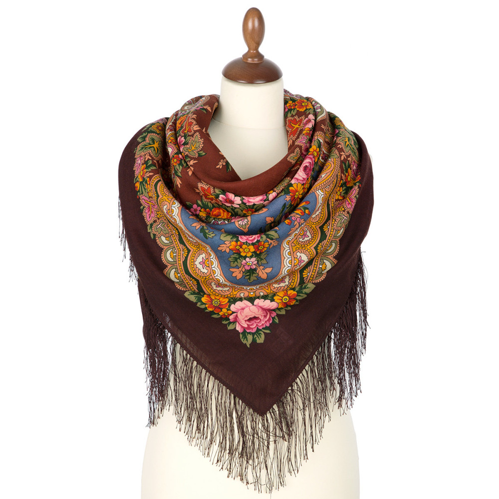 Shop Woolen Scarves with Silk Fringe 125x125 cm Платок «Серенада» online at Skazka.site | Eligible for fast shipping and free returns. Платок «Серенада»