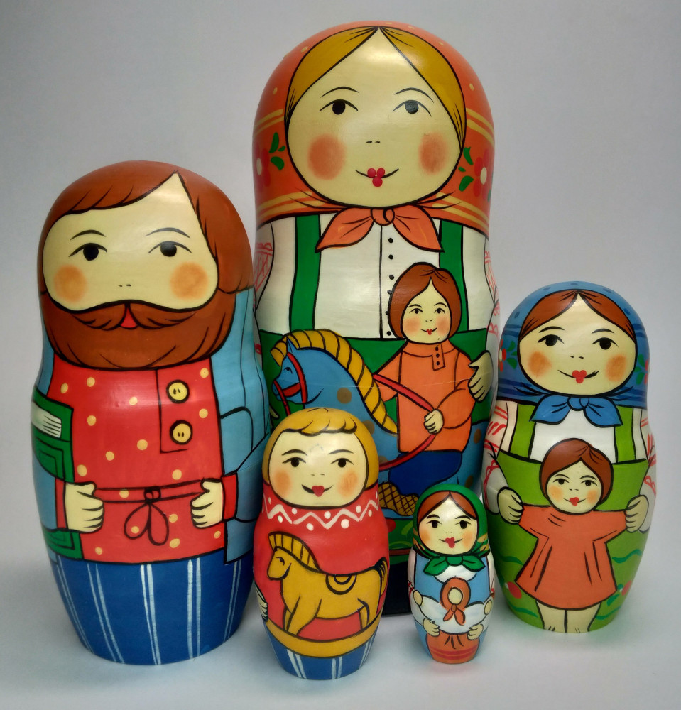 Shop Exclusive Nesting Dolls 160 mm Mother with Son hand painted Traditional Russian Wooden Matryoshka doll 5 pcs (by Igor Malyutin) online at Skazka.site | Eligible for fast shipping and free returns. 160 mm Mother with Son hand painted Traditional Russian Wooden Matryoshka doll 5 pcs (by Igor Malyutin)