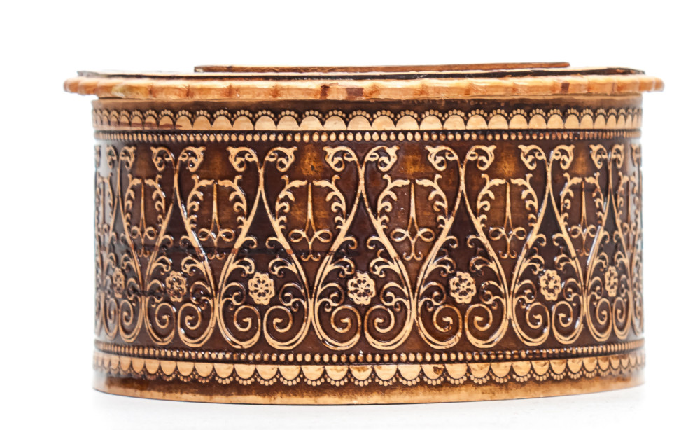  d 80 mm Saint Basil Cathedral hand made Birchbark Jewelry Box (by Maxim Birch)