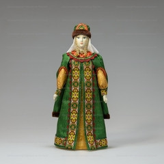 Russian Princess hand made Porcelain Doll in a Fur Hat - 11 Inches (by Le Russe)