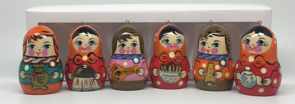 Matryoshka with Russian Traditions Christmas Ornaments