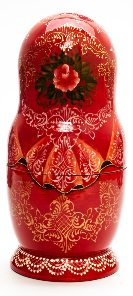 220 mm Moscow Saint Basil Cathedral hand painted on Wooden Matryoshka doll 7 pcs (by Trifinov Studio)