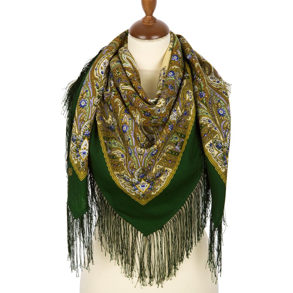 Shop Double-Thread Woolen Yarn Scarves 110х110 cm Платок «Дикий мёд» online at Skazka.site | Eligible for fast shipping and free returns. Платок «Дикий мёд»