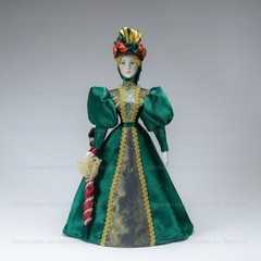 Russian Beauty hand made Porcelain Doll in a 19th century Dress- 11 Inches (by Le Russe)
