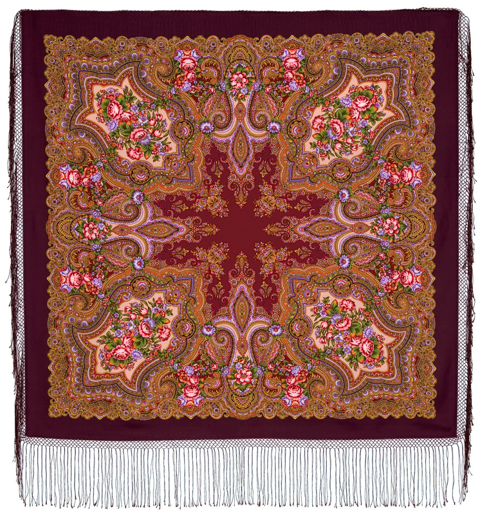 Shop Thick Woolen Fabric Shawls with Silk Fringe 148x148 cm Шаль «Юлия» online at Skazka.site | Eligible for fast shipping and free returns. Шаль «Юлия»