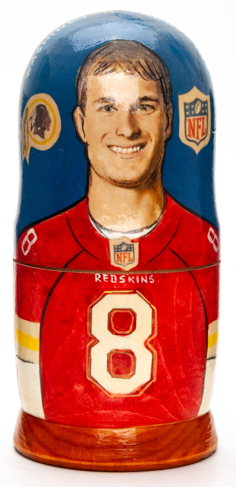 180mm Coussins from Washington Redskins Hand Painted Matryoshka Doll 5 pcs (by Konstantin Studio)