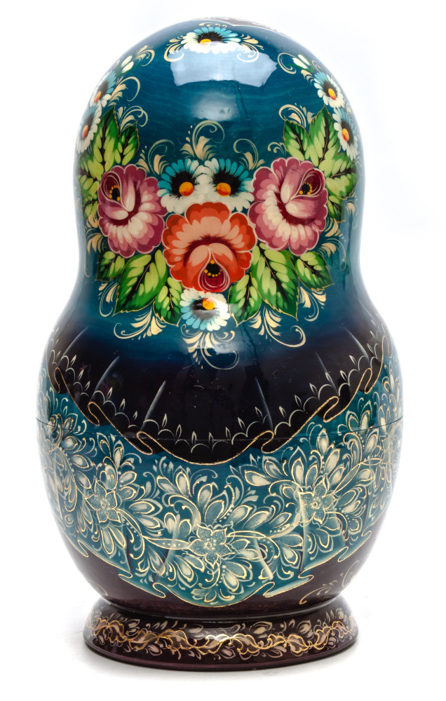 240 mm Moscow Kremlin handpainted Wooden Matryoshka round Doll 10 pcs (by Valery Crafts)
