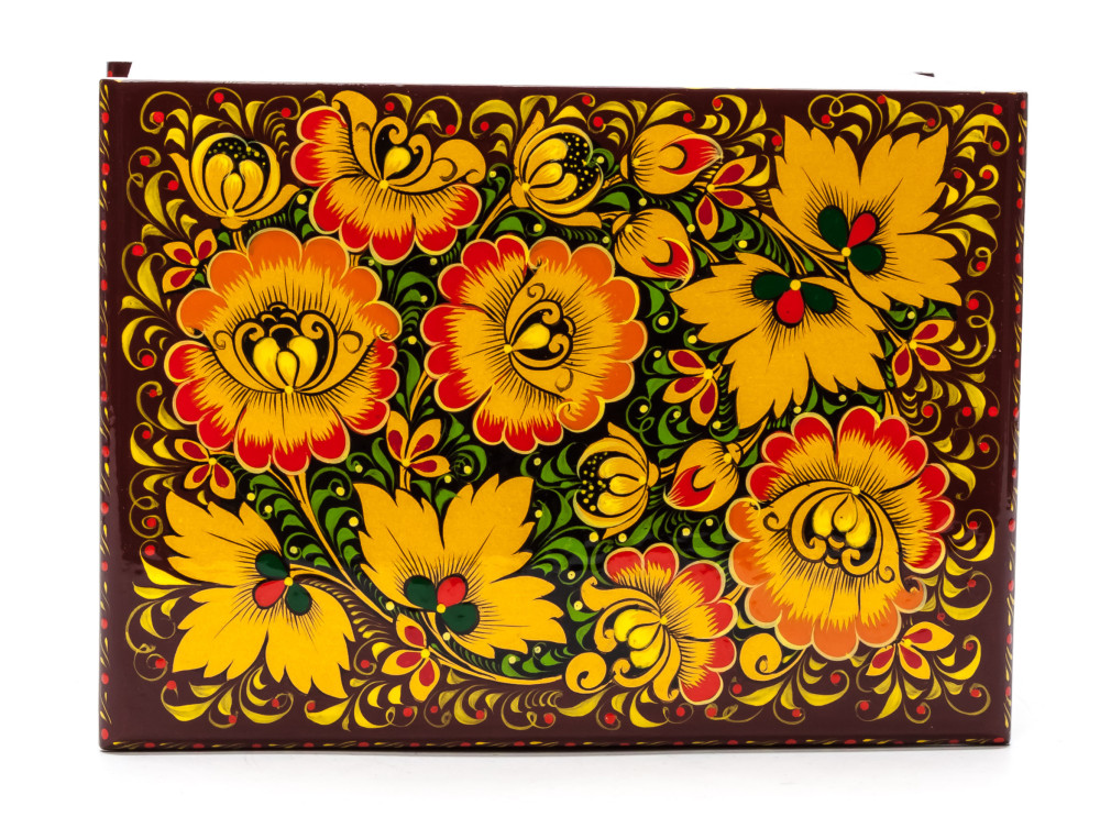 170x130 mm Khokhloma Painting Jewellery Wooden Box