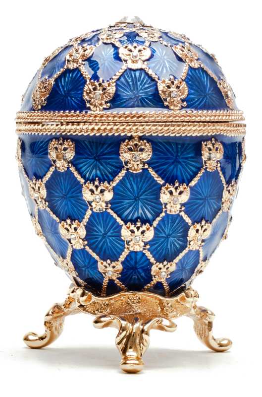 80 mm Clock and Dark Blue Imperial Coronation Music Easter Egg