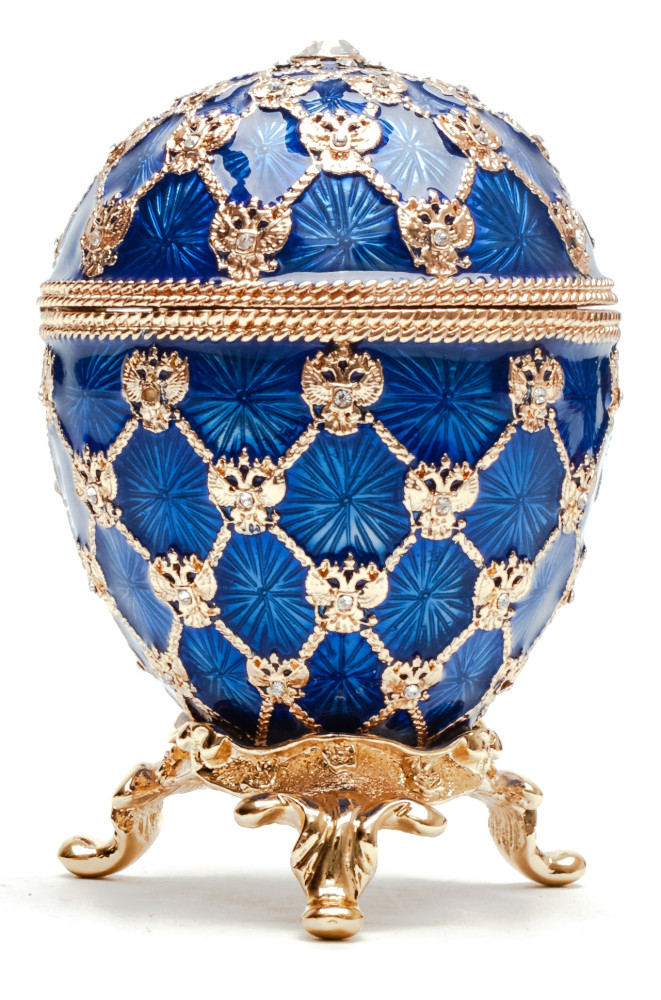 80 mm Clock and Dark Blue Imperial Coronation Music Easter Egg