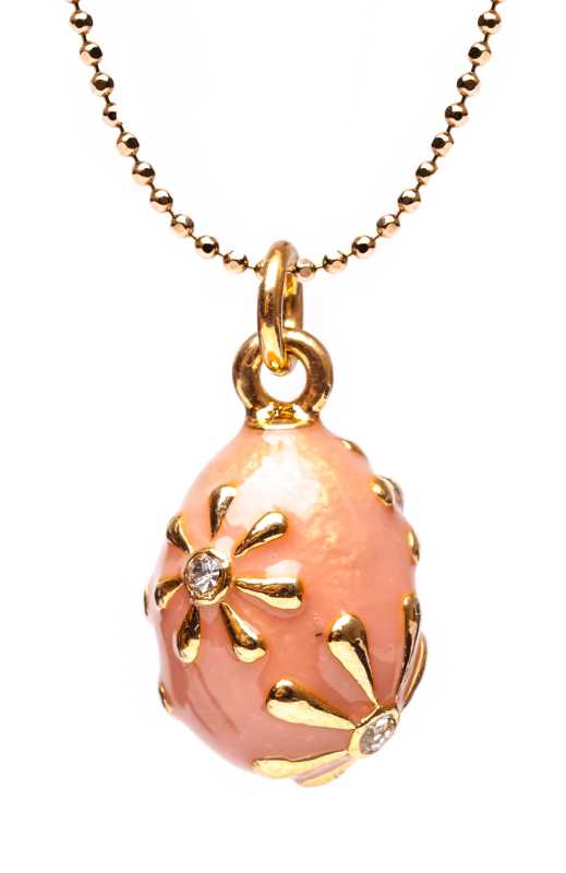 Daisy Pink Egg Pendant