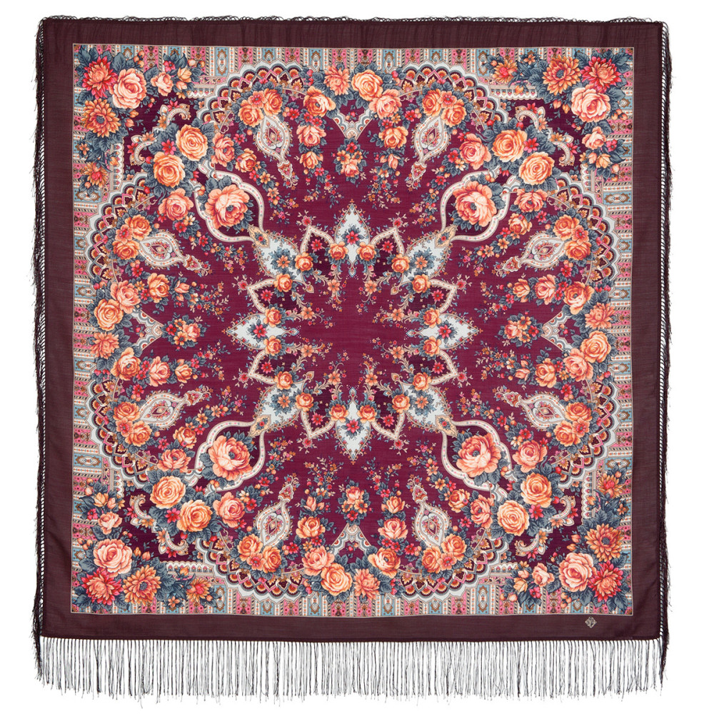 Shop Woolen Scarves with Silk Fringe 125x125 cm Платок «Кармелита» online at Skazka.site | Eligible for fast shipping and free returns. Платок «Кармелита»