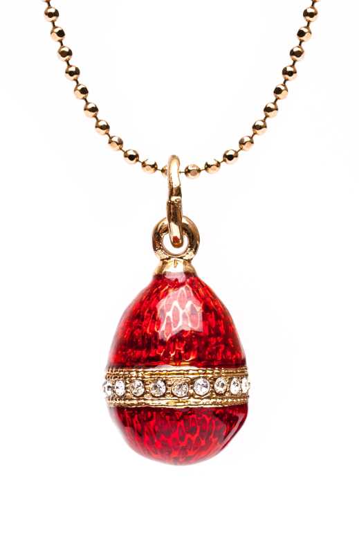 Big Shell Red Egg Pendant