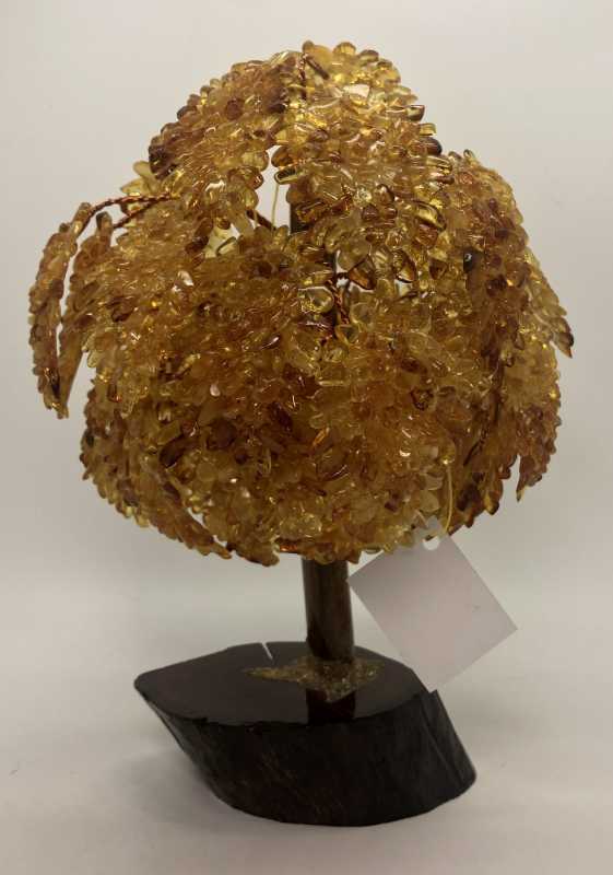 230 mm Amber Jewelry Tree with Leaves (by Russian Amber)