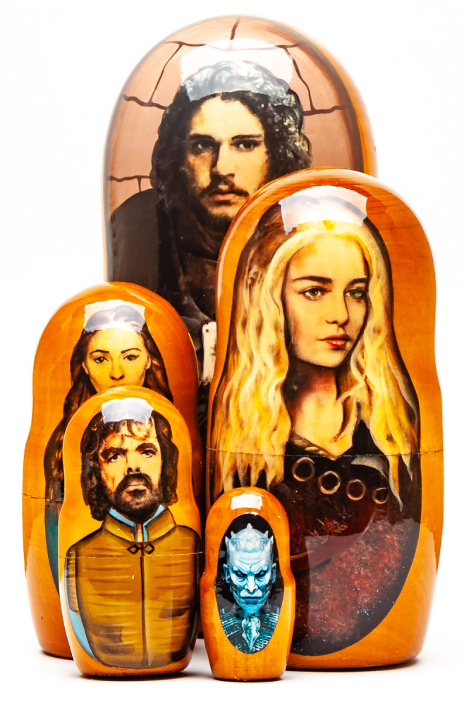 180mm Game of Thrones Hand Painted Matryoshka Doll 5 pcs (by Konstantin Studio)