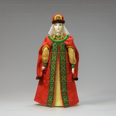 Russian Princess hand made Porcelain Doll in a Fur Hat - 11 Inches (by Le Russe)