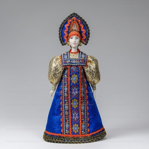 Russian Beauty hand made Porcelain Doll in Kokoshnik - 11 Inches (by Le Russe)