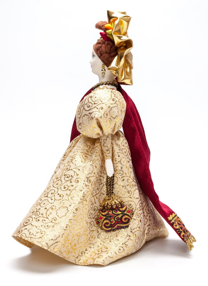 Russian Girl hand made Porcelain Doll in a 19th century Dress - 11 Inches (by Le Russe)