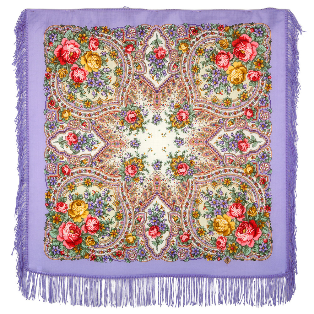 Shop Woolen Scarves with Woolen Fringe 89x89 cm 89x89 cm Spring Dawns Woolen Shawl with Woolen Fringe Pavlovo Posad Manufactory online at Skazka.site | Eligible for fast shipping and free returns. 89x89 cm Spring Dawns Woolen Shawl with Woolen Fringe Pavlovo Posad Manufactory