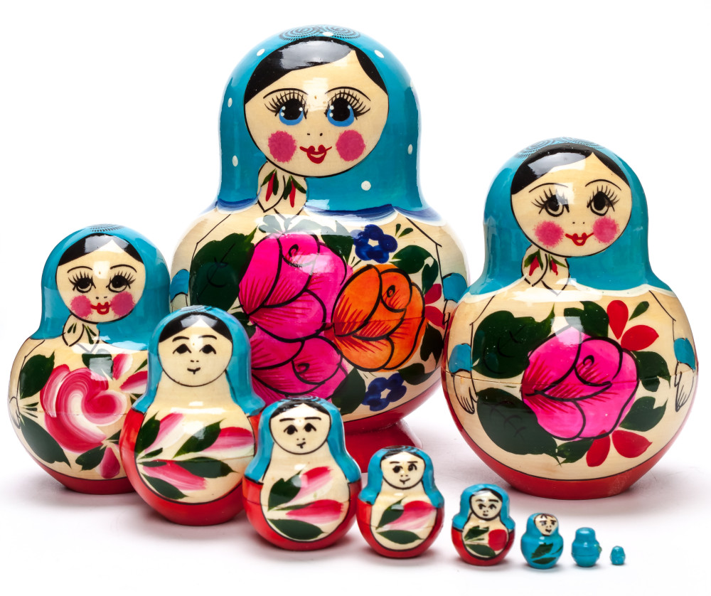 Semenovskaya blue round 10pcs