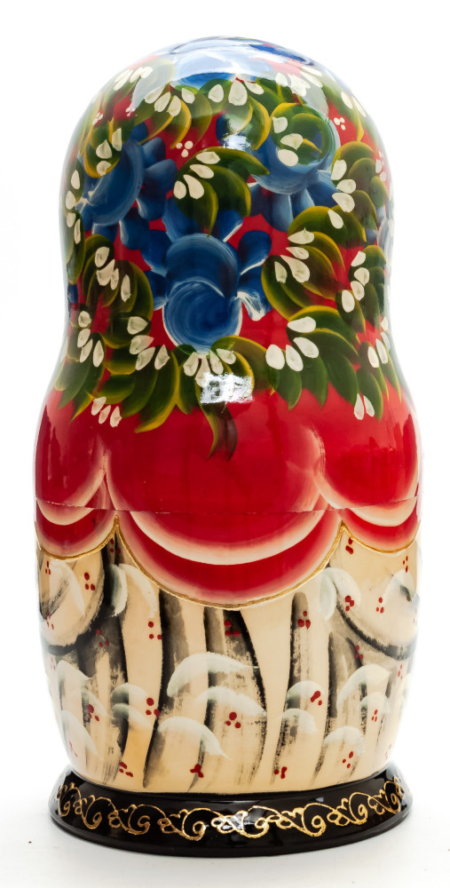 260 mm Moscow Saint Basil Cathedral handpainted Wooden Matryoshka Doll 10 pcs (by Sheherazade)