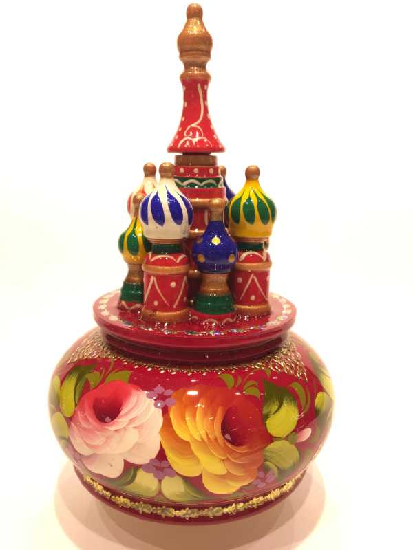 Saint Basil's Cathedral Zhostovo Art Music Box