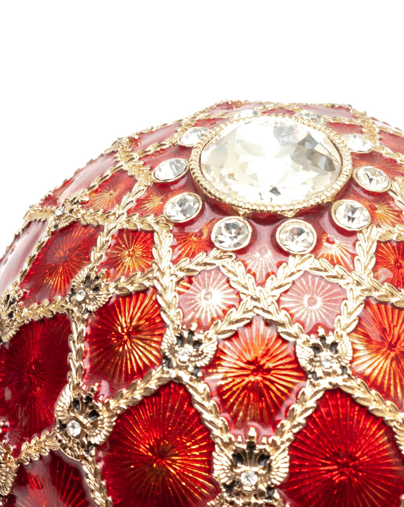 145 mm Imperial Coach and Red Imperial Coronation Easter Egg