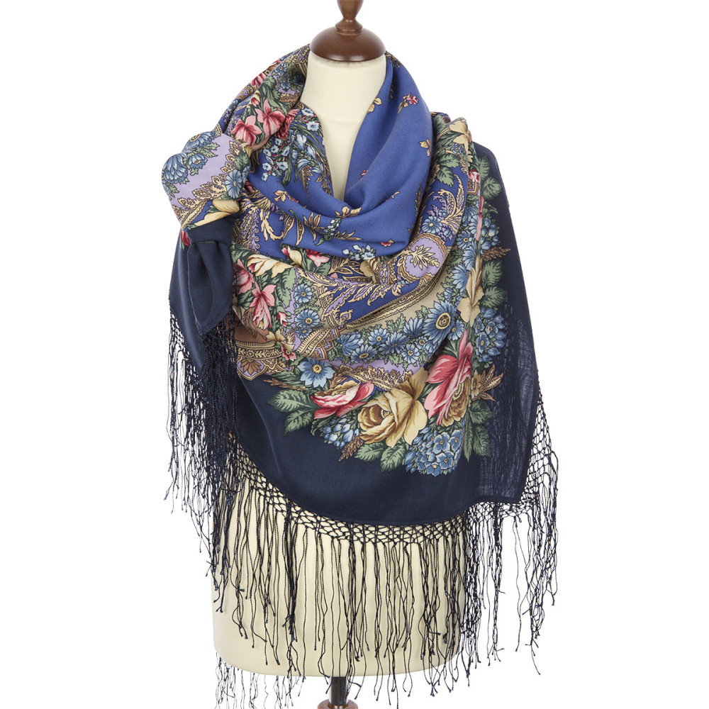 Shop Thick Woolen Fabric Shawls with Silk Fringe 148x148 cm Шаль «Июньское утро» online at Skazka.site | Eligible for fast shipping and free returns. Шаль «Июньское утро»