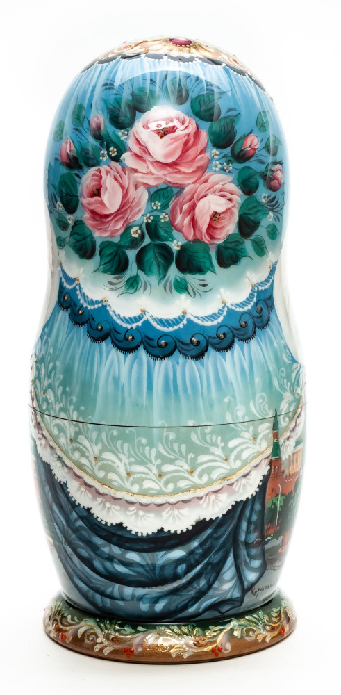 180 mm Moscow Kremlin hand painted wooden Matryoshka doll 5 pcs (by A Studio)