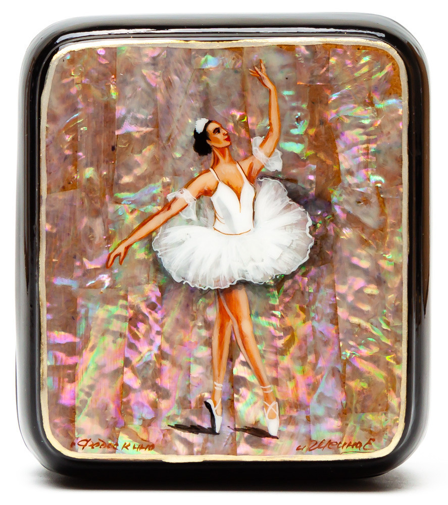 80x70 mm Marie from The Nutcracker Hand Painted Jewellery Box (by Tatiana Shkatulka Crafts)