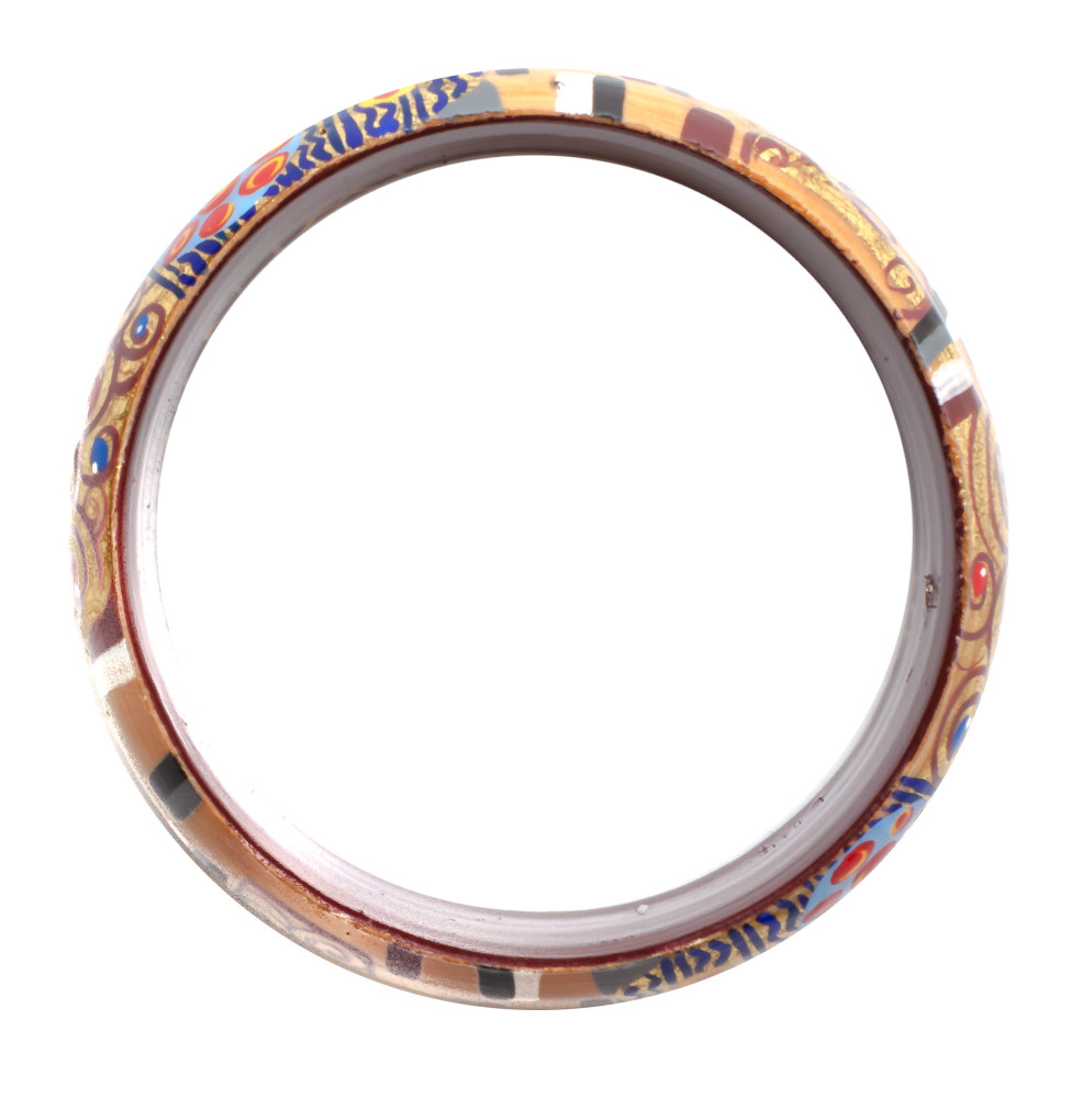 80x16 mm The Kiss by Klimt hand painted on wooden Bracelet (by A Studio)