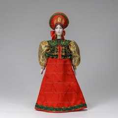Russian Beauty hand made Porcelain Doll in Kokoshnik - 11 Inches (by Le Russe)